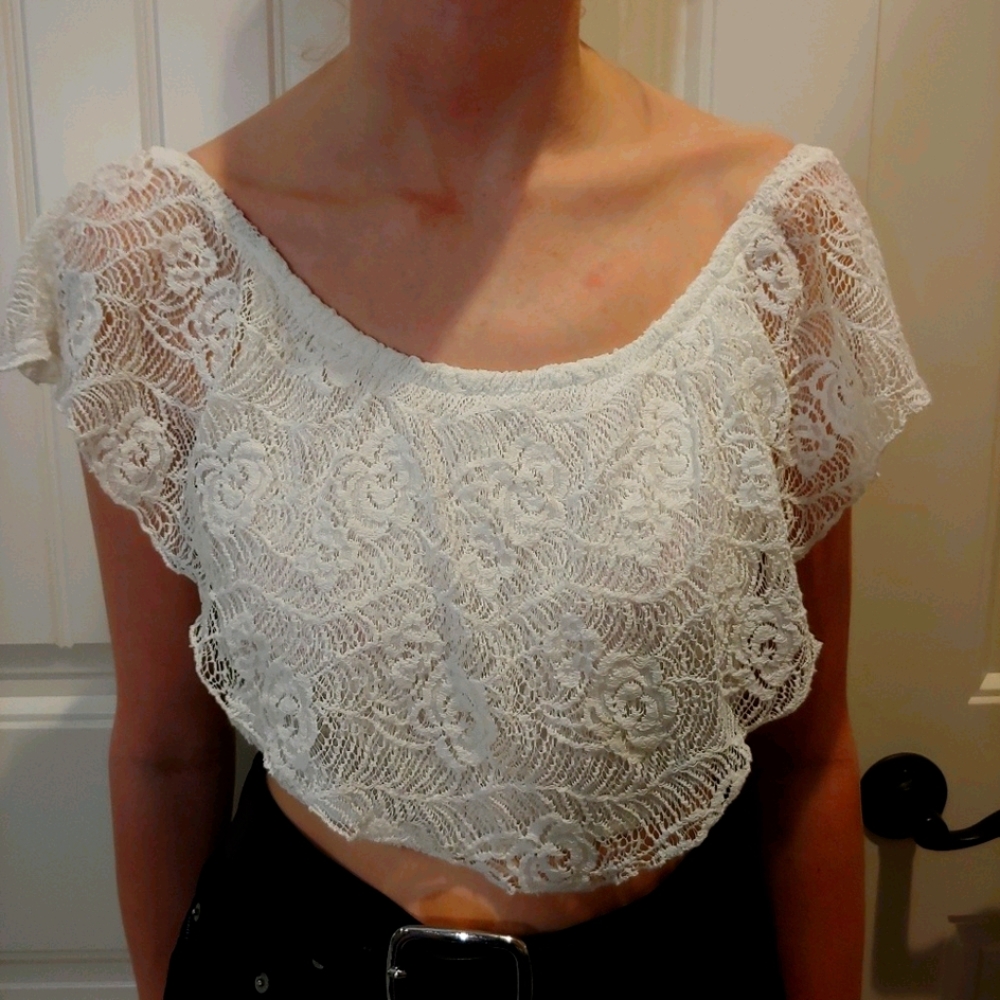 Charlotte Russe Lace Crop Top